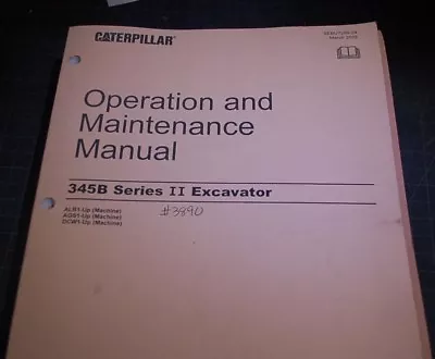 Buy CAT Caterpillar 345B Excavator Operation Maintenance Manual Operator Trackhoe • 39.97$