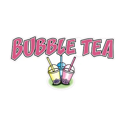 Buy Food Truck Decals Bubble Tea Style B Restaurant & Food Concession Sign White • 11.99$