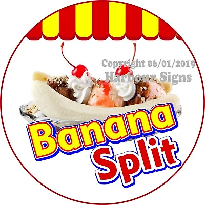 Buy Banana Split Ice Cream DECAL (Choose Your Size Concession Food Truck C Sticker • 13.99$