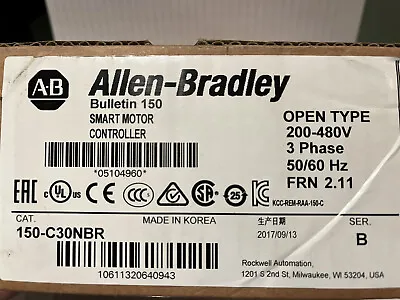 Buy NEW Allen Bradley 150-C30NBR 150C30NBR SMC-3 30A Smart Motor Controller • 569$