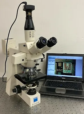 Buy Zeiss Axioskop 50 Nomarski DIC Reflected Light Microscope With 10MP Camera • 8,250$