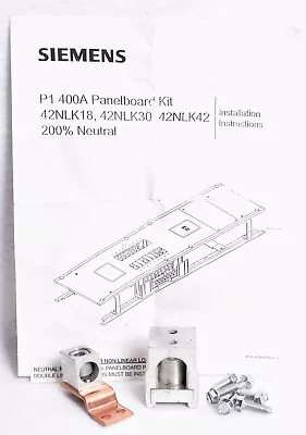 Buy Siemens P1 400A Panelboard Hardware Kit For 42NLK18 42NLK30 42NLK42  • 98.99$