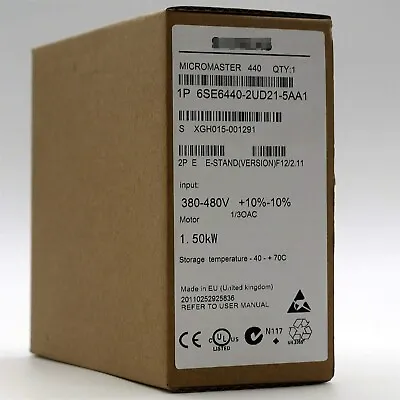Buy New In Box Siemens 6SE6440-2UD21-5AA1 380V 1.5KW Inverter Drive • 280.84$