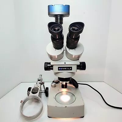 Buy MEIJI EMZ-5TR Trinocular Stereo Microscope SWF1OX STAND FOCUS HOLDER CAMERA #496 • 1,165.50$