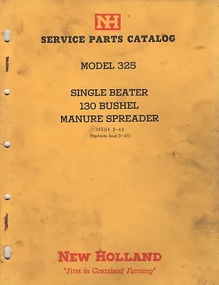 Buy 2-1965 New Holland Bushel Manure Spreader Models Service Parts (449) • 18.68$