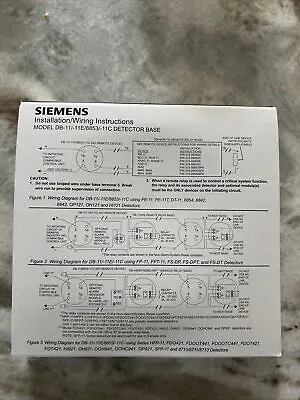 Buy New Siemens Db-11 Detector Base New In Package. Large Quantity • 22$