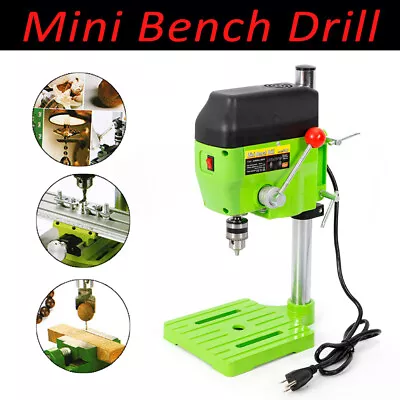 Buy Mini Electric Bench Drill Press Stand Portable Workbench Wood Drilling Machine • 73.01$