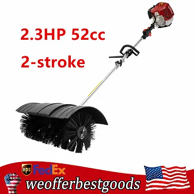 Buy 2.3HP 52cc Gas Power Handheld Sweeper Air Cooled Broom Cleaning Driveway Walkway • 191.52$