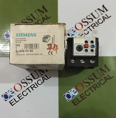 Buy Siemens 3ua58 00-2e Thermal Overload Relay Range 25-40amp Free Fast Shipping • 113.39$