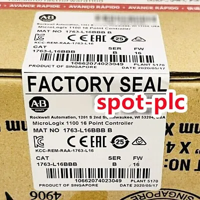 Buy New Sealed Allen-Bradley 1763-L16BBB / B MicroLogix 1100 16 Point Controller • 928$