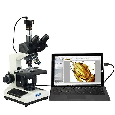 Buy OMAX 40X-2500X Biological Compound Trinocular Microscope W 5MP Digital Camera • 549.99$