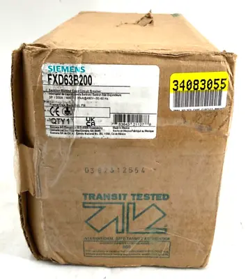 Buy NEW BOXED SIEMENS FXD63B200 3P 200 A 600V Circuit Breaker • 775$