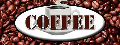 Buy COFFEE Decal Shop House Sign Cafe Beans Hot Machine New Cart Trailer Stand • 12.98$