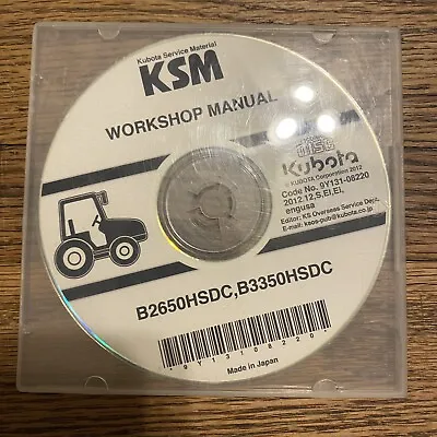 Buy Kubota B2650HSDC B3350HSDC Compact Tractor Shop Service Repair Manual CD • 42$