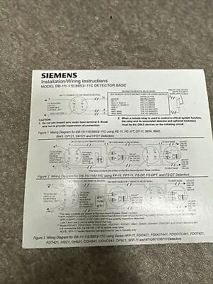 Buy Lot Of 3 Siemens DB-11/-11E Detector Base - New • 12$