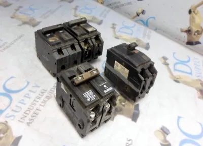 Buy General Electric Square D Siemens 2 Pole 30 A 50 A Circuit Breakers Lot Of 4 • 24.50$