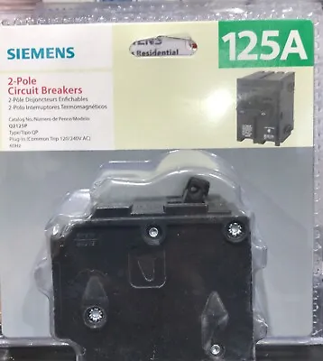Buy Siemens Q2125P 125 Amp 2-pole Type QP Circuit Breaker - Black (C12-3) • 55$
