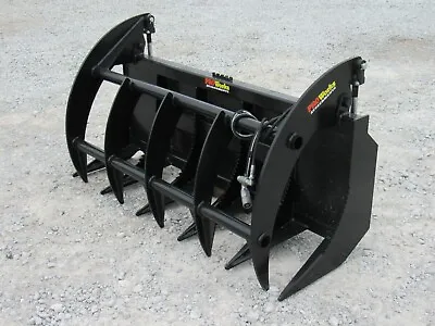Buy 72  Brush Root Rake Clam Grapple Attachment Fits Skid Steer Tractor Quick Attach • 1,999.99$