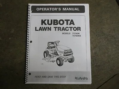 Buy Kubota T1700H T1700 HX T 1700 H Tractor & Mower Owners & Maintenance Manual • 25$