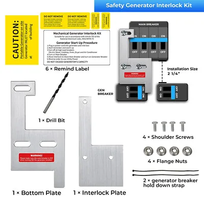 Buy For GE Vertical Siemens ITE Generator Interlock Kit 150 Or 200 Amp Panel LISTED • 35.99$