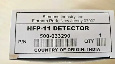 Buy SIEMENS HFP-11 FIRE ALARM SMOKE HEAT DETECTOR HFP11, ( Free Express Shipping )  • 95.99$
