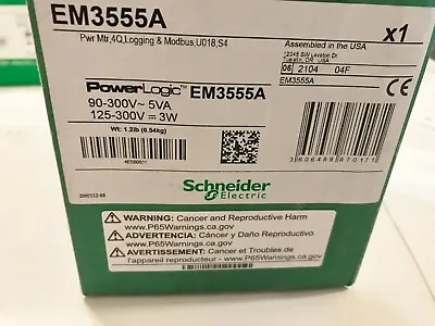 Buy New In Box Schneider Electric Powerlogic Em3555a Compact Energy Meter Best Price • 138.88$