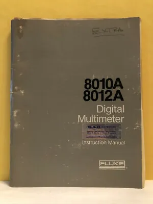 Buy Fluke 491944 8010A 8012A Digital Multimeter Instruction Manual • 39.99$