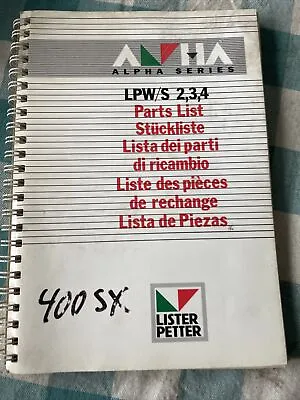 Buy LISTER PETTER LPA LPW/S 2 3 4 ENGINE Parts MANUAL BOOK Catalog Guide Shop 400sx • 99.74$