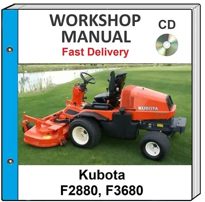 Buy Kubota F2880 F3680 Zero Turn Mower Service Repair Workshop Manual On Cd • 14.99$