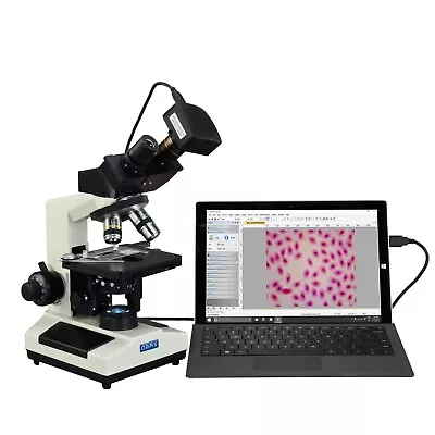 Buy OMAX 40X-2000X 18MP USB3.0 Phase Contrast And Darkfield LED Compound Microscope • 993.99$