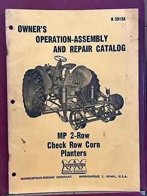 Buy Minneapolis-Moline MP 2 Row Corn Planter Operation &  Repair Catalog • 18$