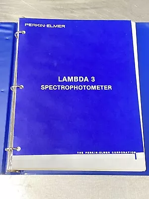 Buy Perkin Elmer PE Lambda 3 Spectrophotometer UV Visible - Users Guide / Manual • 39.99$
