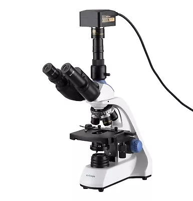 Buy AmScope 40X-2500X LED Trinocular Compound Microscope + Mechanical Stage + 18MP C • 768.99$