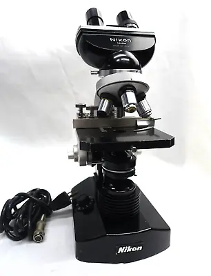 Buy Vintage Black Nikon 103934 Binocular Microscope With 4 Objectives • 239.99$
