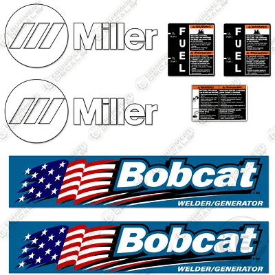 Buy Miller Bobcat 250 Decal Kit Generator Decals Replacement Stickers - 7 YEAR VINYL • 54.95$