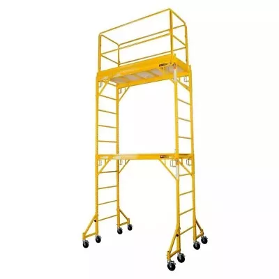 Buy MetalTech Scaffolding With Outriggers Tower 2-Story 836-Lbs Capacity Guard Rail • 719.99$