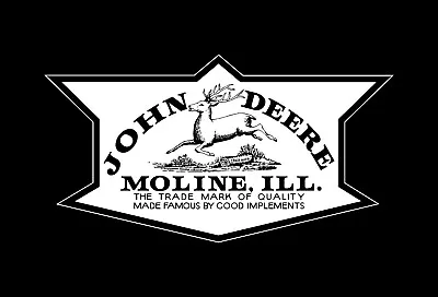 Buy John Deere 1936 & 1912 Vintage Recreated - Black & White Logo - Emblem Decal • 22$