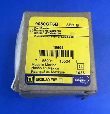 Buy Box Of 10 Schneider Electric Square D 9080GF6B End Barrier New • 9.95$