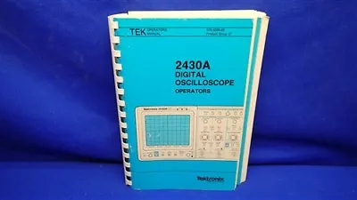 Buy Tektronix 2430a Digital Oscilloscope Operators Manual  • 40$