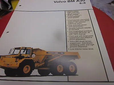 Buy Volvo BM A30 6X6 Articulated Truck Brochure • 6.99$
