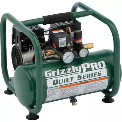 Buy Grizzly PRO T32335 2-Gallon Oil-Free Quiet Series Air Compressor • 296.95$
