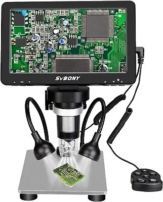 Buy SVBONY SV604 7  LCD Digital Microscope 1200X PCB Repair Microscope For Soldering • 129.99$