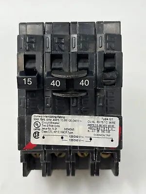 Buy READ Siemens Q21540CT2 Two 15A & Two 40-Amp Double Pole Quad Circuit 120/240V • 39.99$