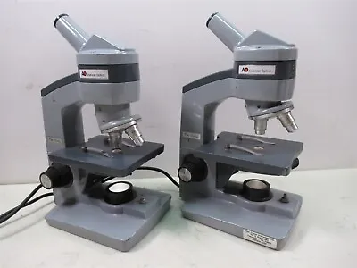 Buy Lot Of 2 Student Microscopes AO American Optical One-Sixty Monocular 2 Objective • 149.95$