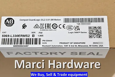 Buy New Sealed Allen Bradley 5069-L330ERMS2 /A Compact GuardLogix SIL2 3.0/1.5M • 12,999$