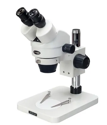 Buy AmScope 7X-45X Table Pillar Stand Zoom Magnification Binocular Stereo Microscope • 303.99$