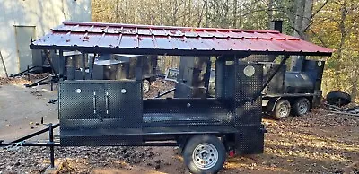 Buy Mega Pitmaster Roof W Side Wings BBQ Smoker Grill Trailer Mobile Food Truck  • 13,999$