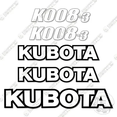 Buy Fits Kubota K008-3 Mini Excavator Decal Kit Equipment Decals • 49.95$