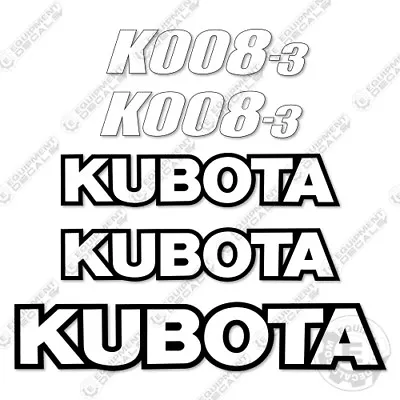 Buy Kubota K008-3 Mini Excavator Decal Kit Equipment Decals • 49.95$