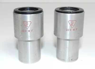 Buy PAIR Bausch & Lomb 10X W.F Widefield Microscope Eyepieces  23mm • 34.95$